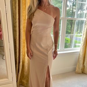 Amsale Sloan Dress in Fawn